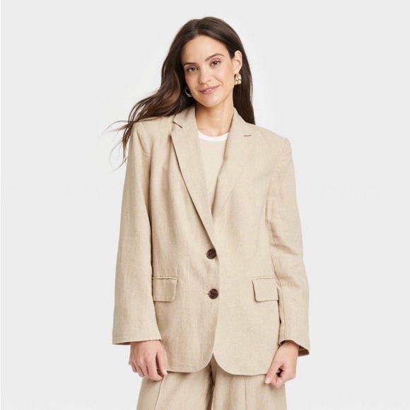 Women's Linen Spring Blazer - A New Day™
Tan new 🆕 - Picture 1 of 8